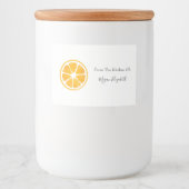 Waterverf Oranje plaketiket Voedselcontainer Etiket (Voorkant)