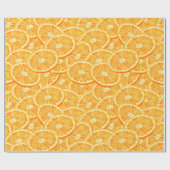 Waterverf Oranje plakken Cadeaupapier (Vlak)