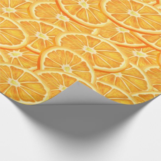 Waterverf Oranje plakken Cadeaupapier (Hoek)