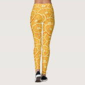 Waterverf Oranje plakken Leggings (Achterkant)