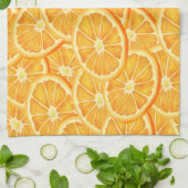 Waterverf Oranje plakken Theedoek (Gevouwen)