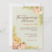 Waterverf Oranje pompoen patch Thanksgiving Kaart (Voorkant)