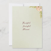 Waterverf Oranje pompoen patch Thanksgiving Kaart (Achterkant)