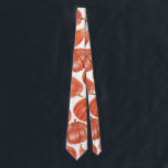 Waterverf Oranje pompoenpatroon Stropdas<br><div class="desc">Waterverf roestpompoenontwerp</div>