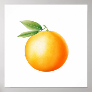 Waterverf Oranje Poster