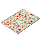 Waterverf Oranje Red Poppy Flowers Notitieboek (Linkerzijde)