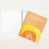 Waterverf oranje regenboogkleurig ontwerp planner (Display)