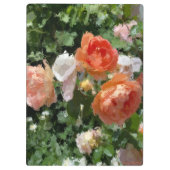 Waterverf Oranje Rozen Klembord (Achterkant)