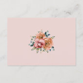 Waterverf Oranje Rozen Orchideeën Trouwreceptie Informatiekaartje (Achterkant)