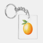 Waterverf Oranje Sleutelhanger (Voorkant Links)