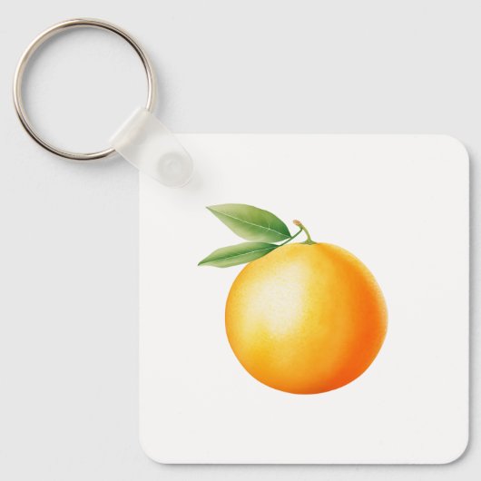 Waterverf Oranje Sleutelhanger (Voorkant)