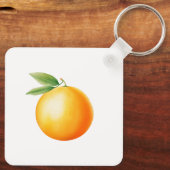 Waterverf Oranje Sleutelhanger (Achterkant)