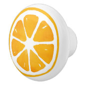 Waterverf Oranje slice Keramische Knop (Rechts)