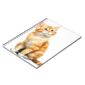WATERVERF ORANJE TABBY CAT NOTITIEBOEK (Linkerzijde)