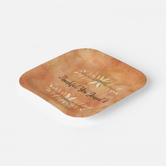 Waterverf Oranje Thanksgiving najaar Papieren Bordje (Gebogen)