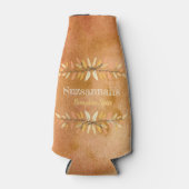 Waterverf Oranje Thanksgiving najaarkleuren laten  Flesjeskoeler (Voorkant)