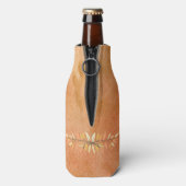 Waterverf Oranje Thanksgiving najaarkleuren laten  Flesjeskoeler (Fles Achterkant)