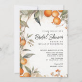 Waterverf oranje Thema Vrijgezellenfeest Kaart (Voorkant)