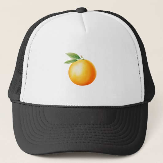 Waterverf Oranje Trucker Pet (Voorkant)