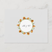 waterverf oranje tulpen trouwgegevens informatiekaartje (Achterkant)