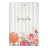 Waterverf Oranje volken Pinstripes Persoonlijk Mini Klembord (Achterkant)