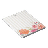 Waterverf Oranje volken Pinstripes Persoonlijk Notitieblok (Schuin)