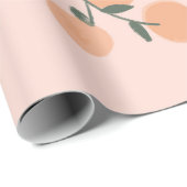 Waterverf oranje vruchten naadloos patroon cadeaupapier (Rol Hoek)