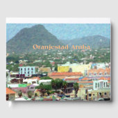Waterverf Oranjestad, Aruba Gastenboek (Voorkant)