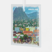 Waterverf Oranjestad, Aruba Glas Ornament (Voorkant links)