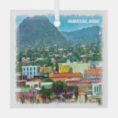 Waterverf Oranjestad, Aruba Glas Ornament (Voorkant)