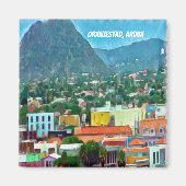 Waterverf Oranjestad, Aruba Magneet (Voorkant)