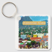 Waterverf Oranjestad, Aruba Sleutelhanger (Voorkant)