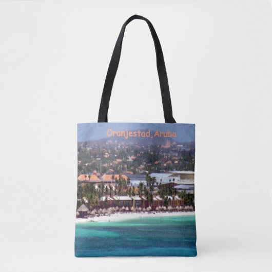 Waterverf Oranjestad Aruba Tote Bag (Voorkant)