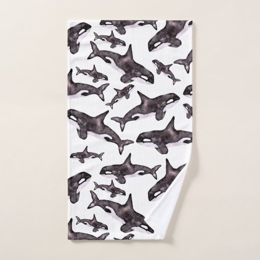 Waterverf Orca Bad Handdoek (Handdoek)