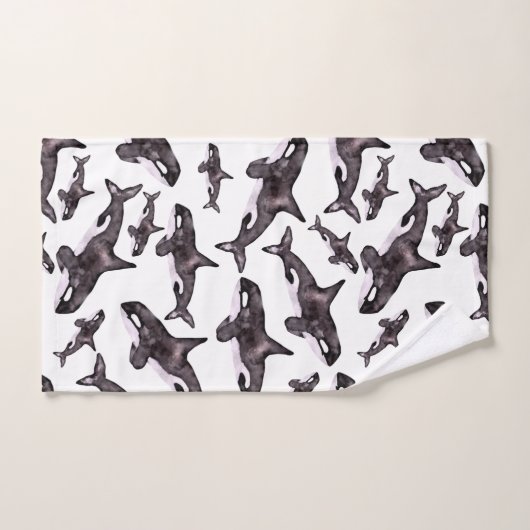 Waterverf Orca Bad Handdoek (Handdoek)