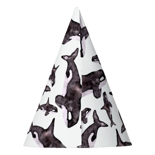 Waterverf Orca Feesthoedjes (Achterkant)