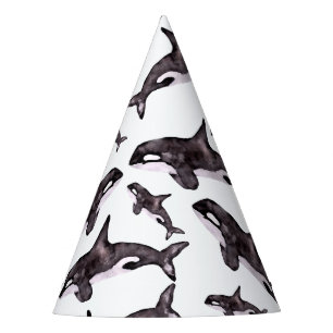 Waterverf Orca Feesthoedjes