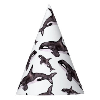 Waterverf Orca Feesthoedjes