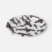 Waterverf Orca Papieren Bordje (Gekanteld)