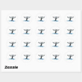 Waterverf Orca Staartvin Stickers (Vel)