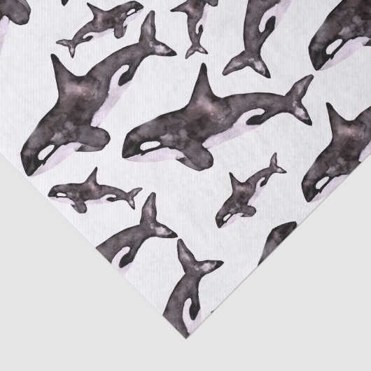 Waterverf Orca Tissuepapier (Detail)