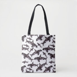 Waterverf Orca Tote Bag
