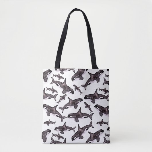 Waterverf Orca Tote Bag (Voorkant)