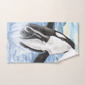 Waterverf Orca Whale Baching Bad Handdoek (Handdoek)