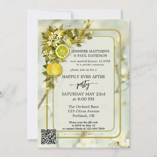 Waterverf Orchard Foto Weduwschap Alleen ontvangen Kaart (Voorkant)