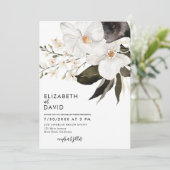 Waterverf Orchid Elegant Simple Minimal Wedding Kaart (Staand voorkant)