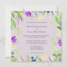 Waterverf Orchid Floral Border Wedding