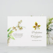 Waterverf - Orchid flower trouwprogramma (Staand voorkant)