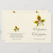 Waterverf - Orchid flower trouwprogramma (Voorkant / Achterkant)