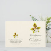 Waterverf - Orchid flower trouwprogramma (Staand voorkant)